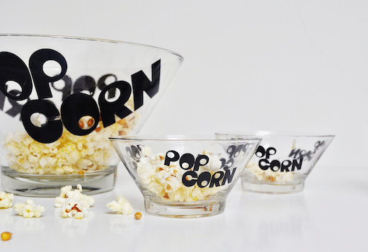 traditional popcorn serving set